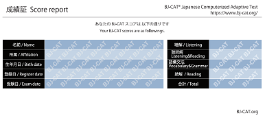 スコアレポート
